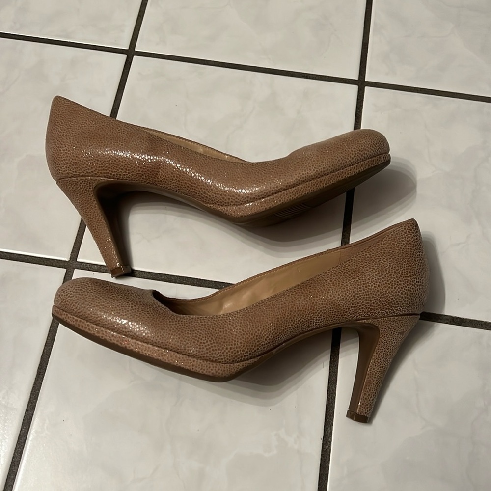 Textured Tan Heels